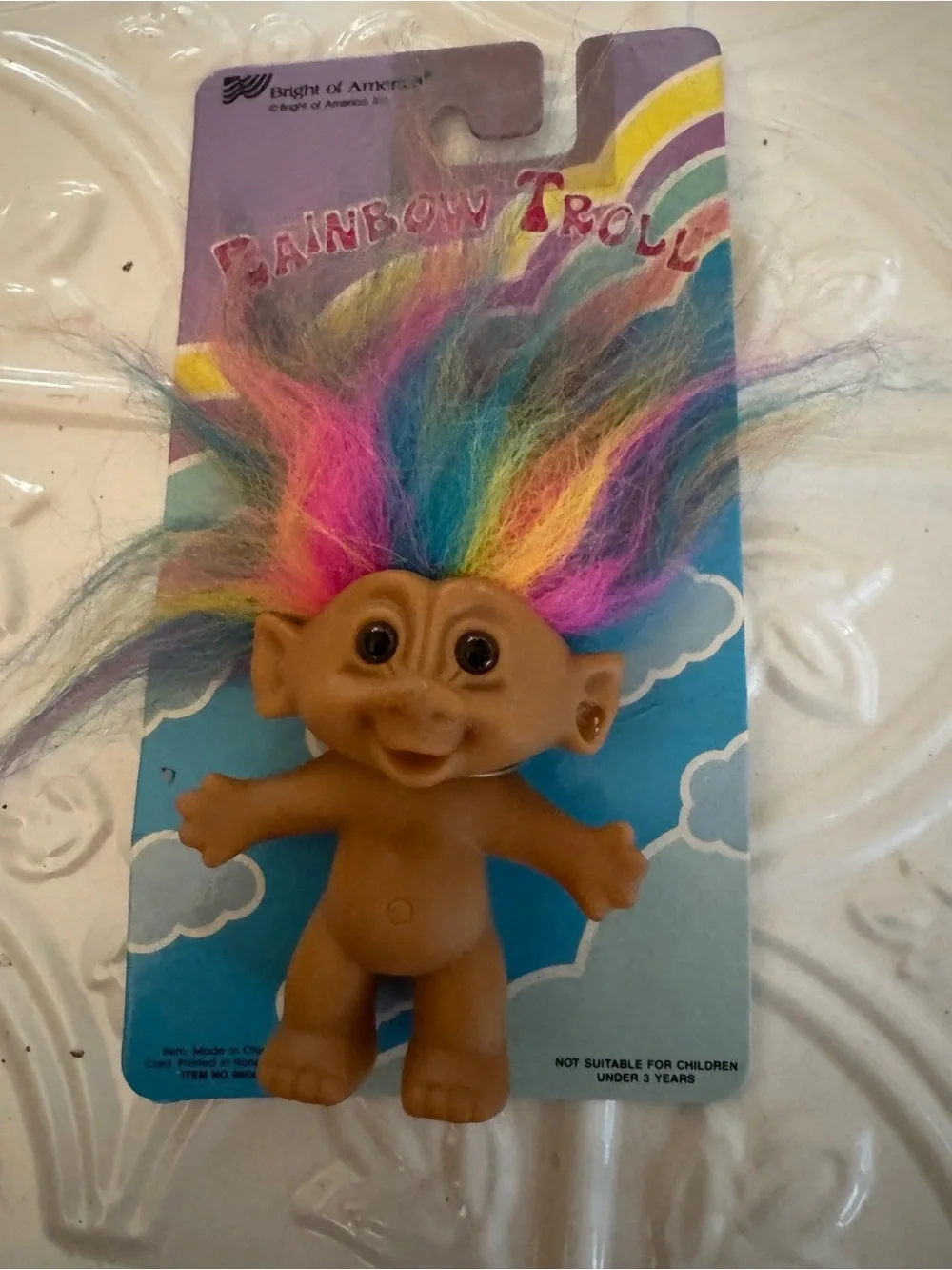 Rainbow Troll Doll with Multicolor Hair